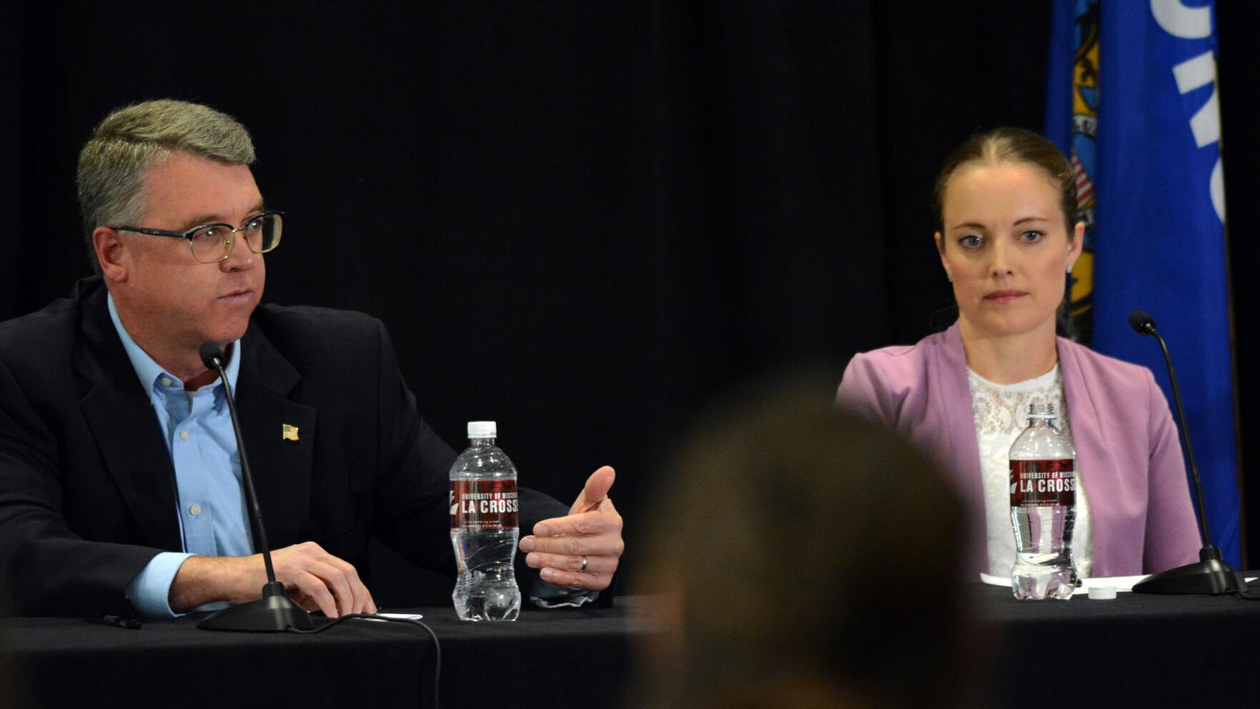 Pfaff, Klein spar in region's first debate, disagree on budget, taxes in race for state Senate